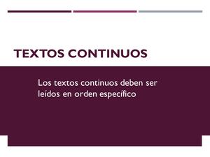 Textos Continuos