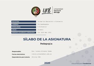 Silabo De Pedagogía Psicopedagogía Signed