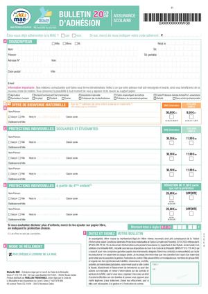 2020_BULLETIN ADHESION ASSURANCE SCOLAIRE 2PI