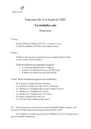 Concours Timbalier 2021 Programme+traits D'orchestre