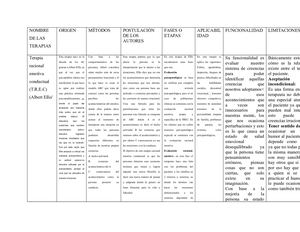 Terapias De Los Autores Cognitivo Conductual