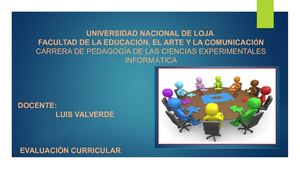 Evaluacion Curricular Unidad 1
