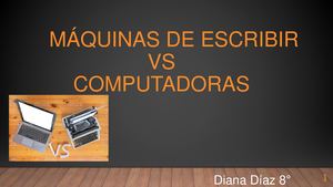 Maquina De Escribir Vs Computadora