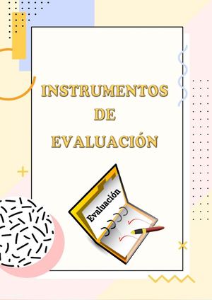 INSTRUMENTOS DE EVALUACION