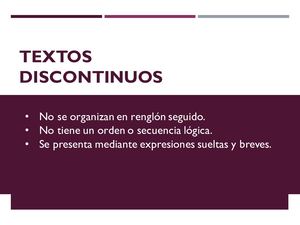 Textos Discontinuos
