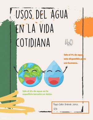 El Agua En La Vida Cotidiana