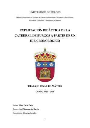Explotación didáctica de la Catedral de Burgos a partir de un eje cronológico