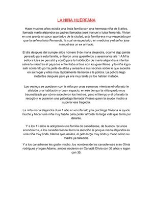 La Niña Huérfana Castellano
