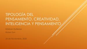 Ppt Tipología Del Pensamiento