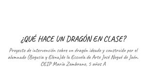 ¿Qué Hace Un Dragón En Clase?