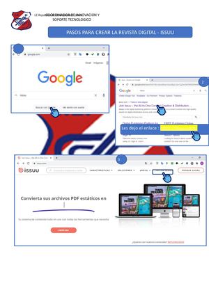 Docentes - PASOS PARA CREAR LA REVISTA DIGITAL EN ISSUU