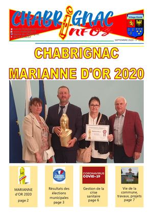 1601584682 Journal Municipal Chabrignac Juillet 2020 Corrige 7 Septembre Version 3