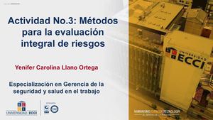 Actividad No.3: Métodos para la evaluación integral de riesgos
