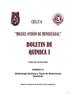 Boletin 10 Química I