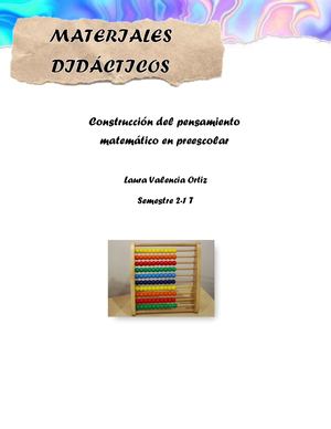 Construcción Del Pensamiento Matemático En Preescolar