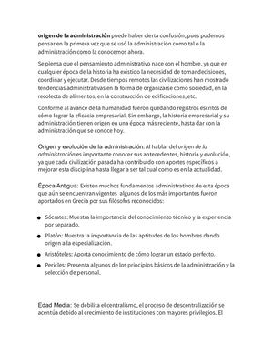 Origen De La Administración
