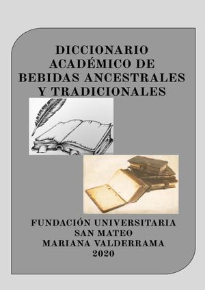 Diccionario De Bebidas Ancestrales Y Tradicionales Valderrama