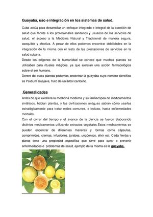 Guayaba En El Uso De La Medicina