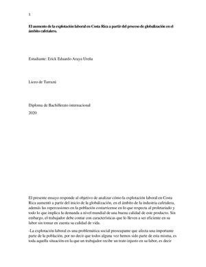 Ensayo Globalización