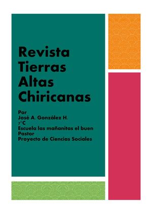 Revista Tierras Altas Chiricanas