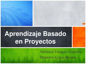 Aprendizaje Basado En Proyectos Ccesa007
