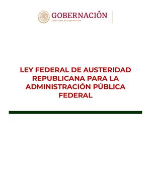 Ley Federal De Austeridad Republicana Capacitacion