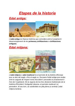 Etapes De La Historia