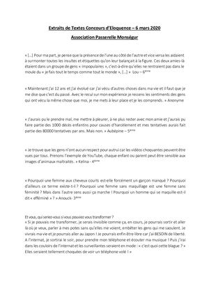 La Passerelle_Morceaux d'éloquence