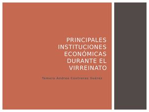 Principales Instituciones Economicas Del Virreinato