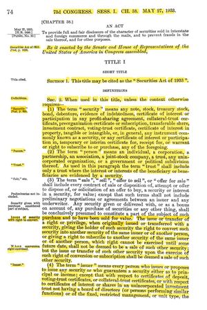 Calaméo - Securities Act Of 1933
