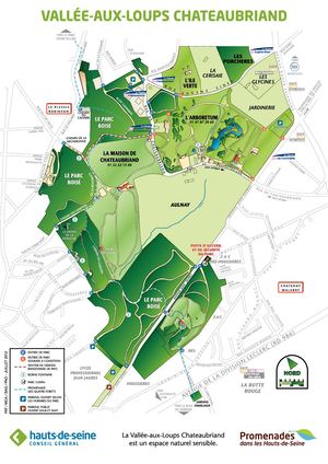 Plan du Domaine Départemental de la Vallée-aux-Loups