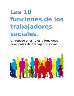 Las 10 Funciones De Los Trabajadores Sociales