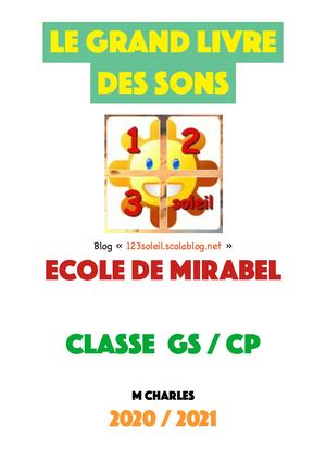 Livre Des Sons Ecole de MIRABEL