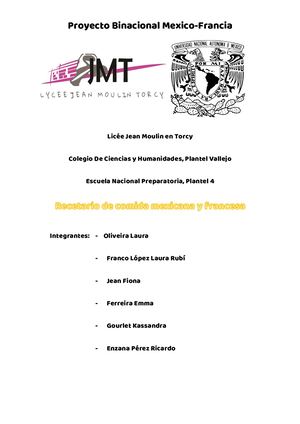 RECETARIO FRANCO-MEXICANO