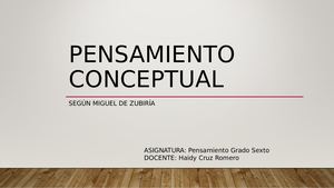 Pensamiento Conceptual