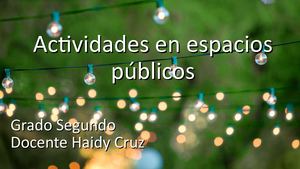 Actividades En Espacios Públicos