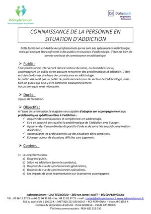 Connaissance De La Personne En Situation D'addiction