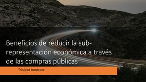 Beneficios De Reducir La Sub Representación Económica A Través De Las Compras Públicas