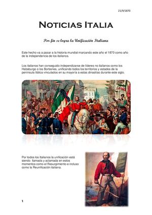 Unificación De Italia