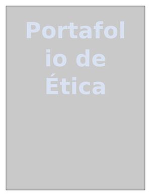Portafolio De ÉTica Profesional