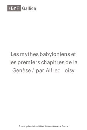 Les Mythes Babyloniens Et Les [ ]Loisy Alfred Bpt6k5817941d (1)
