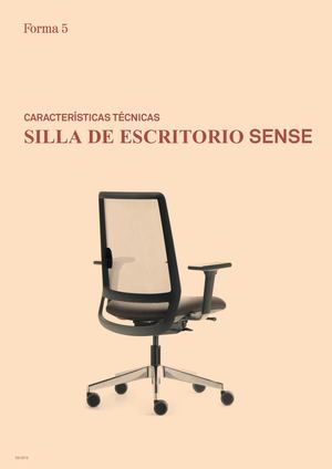 Silla Oficina Alta Gama Sense Ficha Tecnica
