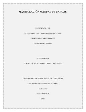 Cartila Tatiana Jiemenz Manipulacion Manual De Cargas