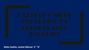 Hábitat Y Nicho Ecológico De Estas Cuatro Especies