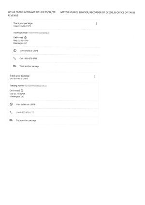 WELLS FARGO UCC-1 FINANCING STATEMENT DELIVERY RECEIPT