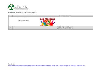 Ficha De Proyecto De Aula Cecar
