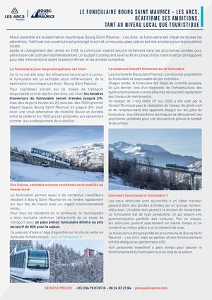 Cp Bourg Saint Maurice Les Arcs Infos Sur Le Funiculaire