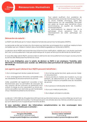 Ressources Humaines / Travailleur Handicapé