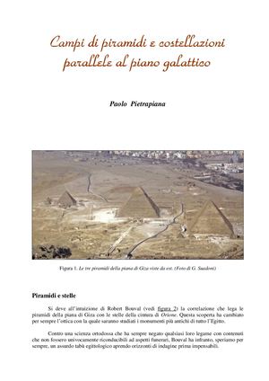 Campi Di Piramidi E Costellazioni Del Piano Galattico