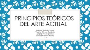 Principios Teóricos Del Arte Actual